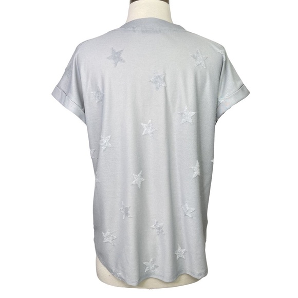 Stitch Fix l Bobeau Sheldon V-Neck Terry Star Knit Top, Medium - Picture 8 of 9